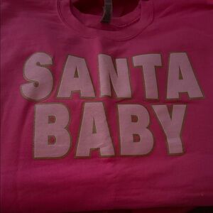 Pink 'Santa Baby' Graphic Sweatshirt/ Boutique purchased.